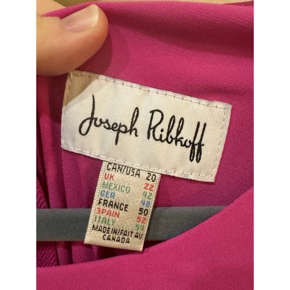 Joseph Ribkoff Neon Pink Asymmetrical Size 20 Flowy 3056 - Picture 4 of 10